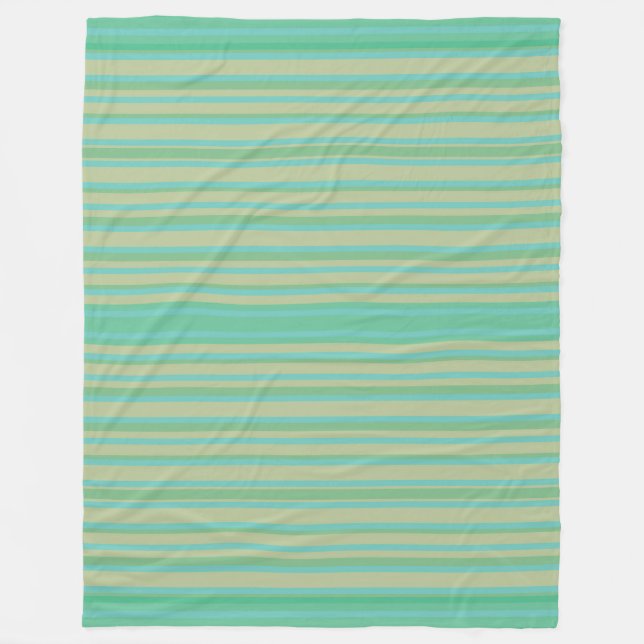 Modern Jade Grönt Rand Fleece Blanket (Framsidan)