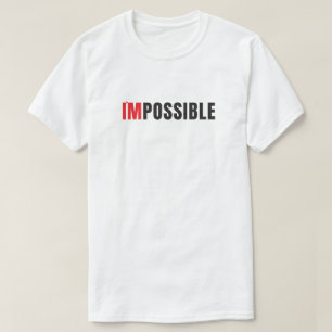 Modern Jag Är Möjlig Minimalistisk Typografi T Shirt