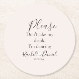 Modern jag dansar underlägg papper rund