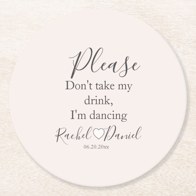 Modern jag dansar underlägg papper rund (Framsidan)