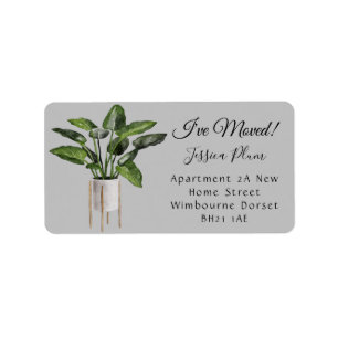 Modern jag har Flyttat adressetikett