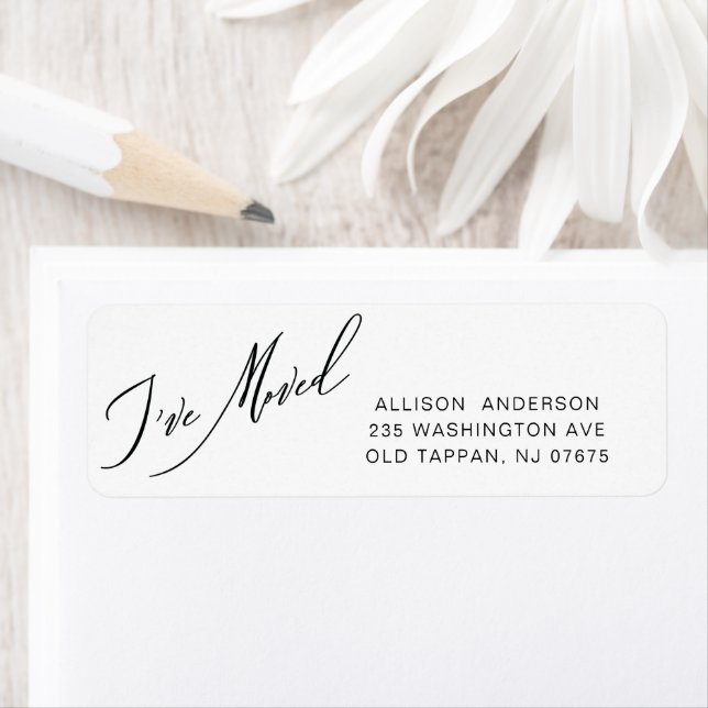 Modern jag har Flyttat returadressetikett Returadress Etikett (Insitu)