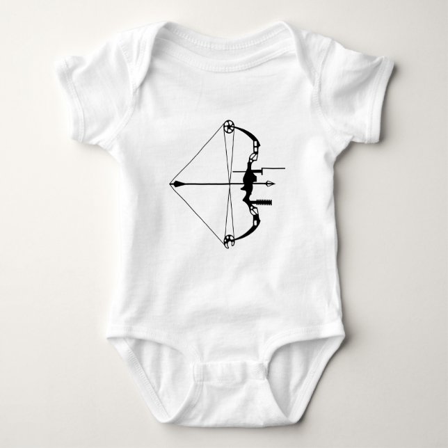 Modern jaktpilbåge och pil t-shirt (Framsida)