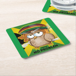 Modern Jamaica Funny No Problem Underlägg Papper Kvadrat