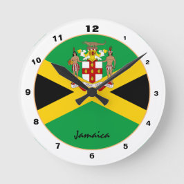 Modern Jamaican-Flagga, trendiget Jamaica Home/des Rund Klocka