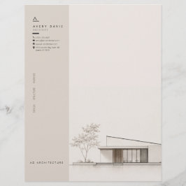 Modern Japandi Arkitekt Brevhuvud