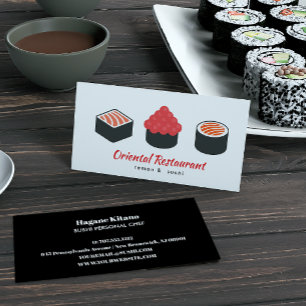 Modern japansk restaurang Sushi Nigiri Gunkan Visitkort