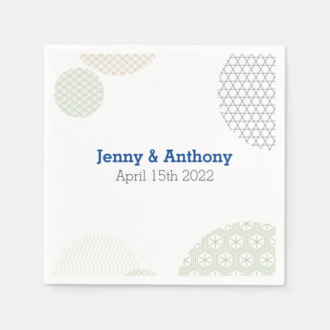 Modern japanska Pappra Mönster Pappersservett (Framsidan)