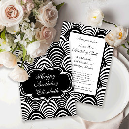 Modern Jazz Age Elegant Black and White 1920-talet Inbjudningar