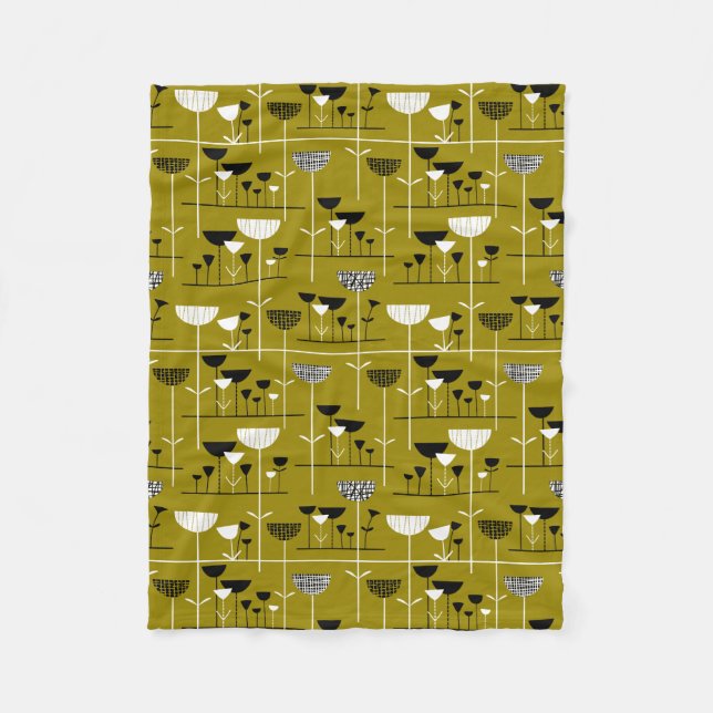 Modern Jazz - Guld Brown 988501 Fleecefilt (Framsidan)