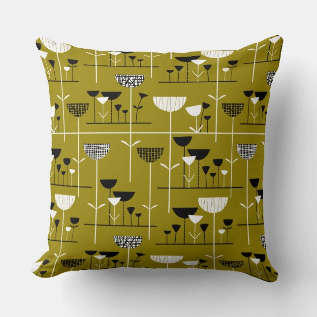 Modern Jazz - Guld Brown 988501 Kudde (Framsida)