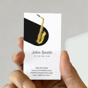 Modern Jazz Saxophone Musician-profilkort Visitkort