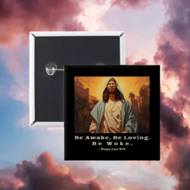 Modern Jesus - var vaken. Varsågod. Va?* Knapp (Skapare uppladdad)