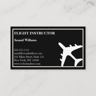 Modern Jetflygplans Flyginstruktör Visitkort