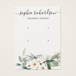 Modern Jewelry Boho Flowers Earrings Visning Card Visitkort