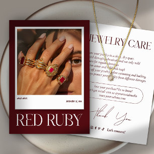 Modern Jewelry Care Logotyp Foto Affärskort Tack Kort