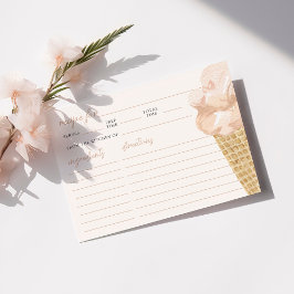 Modern jicus Cream, sommarkort för Möhippa Anteckningskort