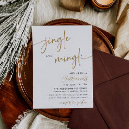 Modern Jingle & Mingle-inbjudan till julfest Inbjudningar