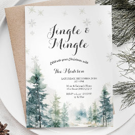 Modern jingle & Mingle Winter Party-inbjudan Inbjudningar