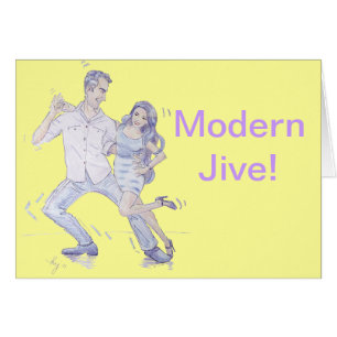 Modern Jive Ceroc Dancers Hälsningskort