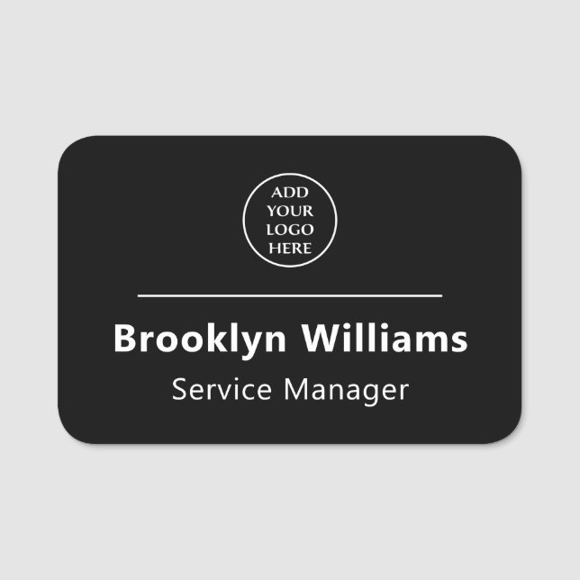 Modern jobbtitel Personal Namn Business Company Lo Namnbricka (Framsida)