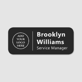 Modern jobbtitel Personal Namn Company Logotyp Namnbricka