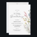 Modern jodblommor 40:e födelsedagsinbjudan inbjudningar<br><div class="desc">Den 40:e födelsedagsinbjudningen Wildblommor i Modern Wildblommor var 40:e födelsedagsinbjudan och innehöll en arrangemang jokblomma i olika färg och en modern bildrubrik för kalligrafi med enkelradig kalligrafi. Denna vackra 40-årsinbjudan till vildblomman är perfekt för gäster från inbjudan till en tyst restaurang,  40-årsdag firande.</div>
