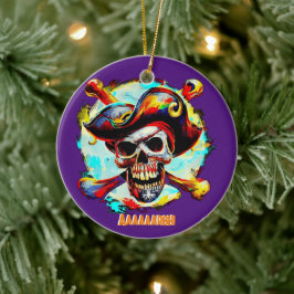 Modern Jolly Roger Julgransprydnad Keramik