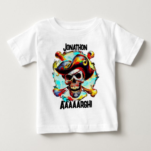 Modern Jolly Roger T-Shirt (Framsida)
