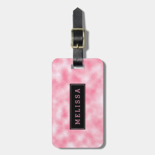 Modern jordgubbe och Cream Glitter Struktur Bagagebricka