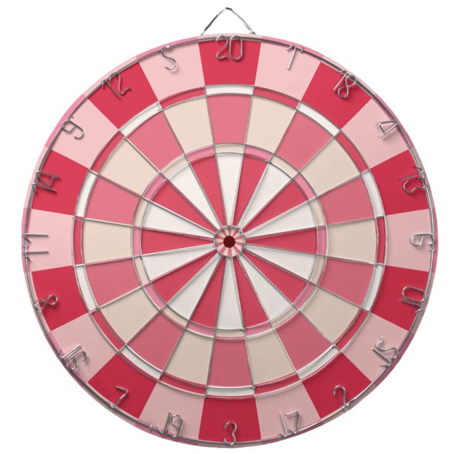 Modern jordgubbsRosa Darttavla (Pretty pink, red and cream dart board)