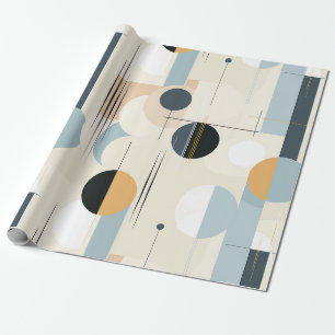 Modern jordnära abstrakt geometrisk neutral (1) presentpapper
