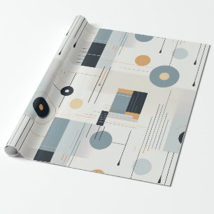 Modern jordnära abstrakt geometrisk neutral (2) presentpapper