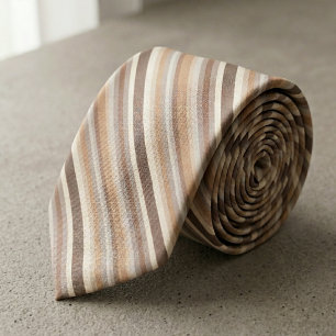 Modern jordnära flerstripsmönster slips
