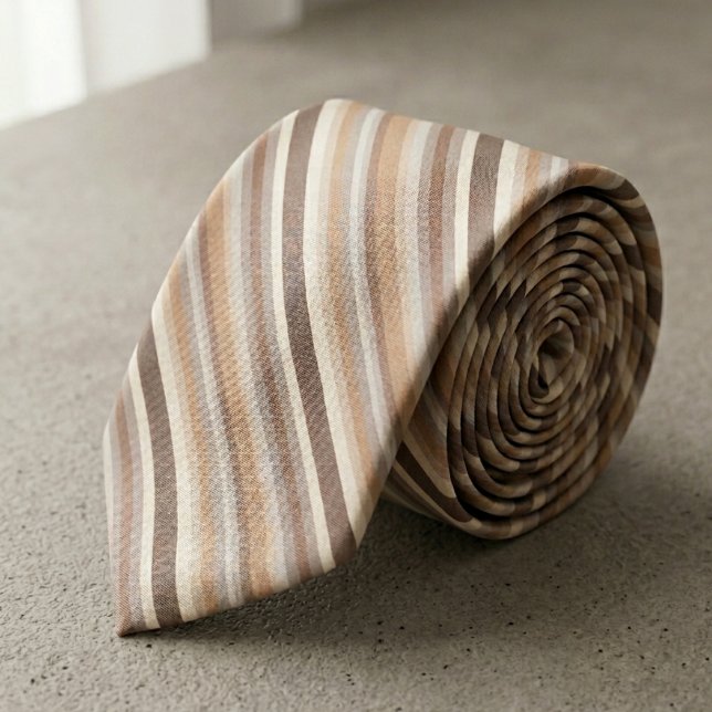 Modern jordnära flerstripsmönster slips (Skapare uppladdad)