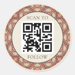 Modern jordnära mosaik branding dekal etikett