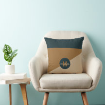 Modern jordnära salvia grön beige brun Monogram
