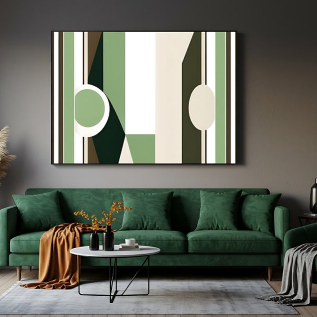 Modern jordton abstrakt geometrisk konst poster (Skapare uppladdad)