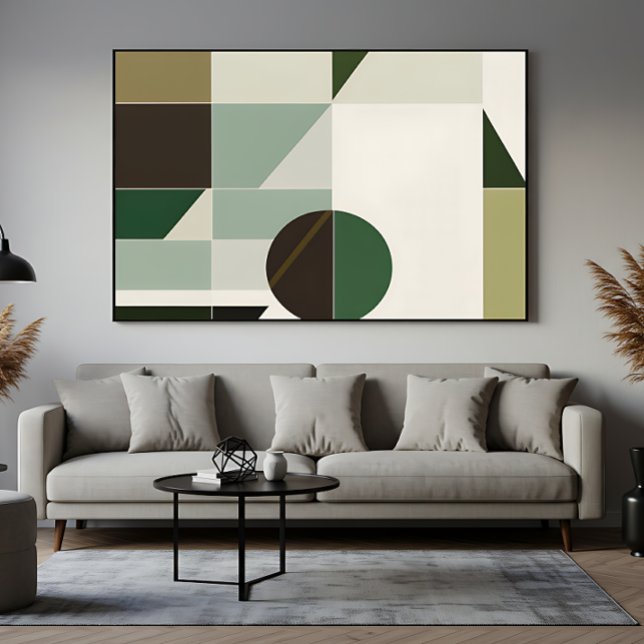 Modern jordton geometrisk abstrakt poster (Skapare uppladdad)