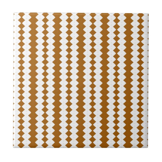 Modern jordton geometrisk mönster kakelplatta (Framsidan)