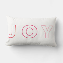 Modern Joy Färg Block Red Rosa Jul Helgdag Lumbarkudde