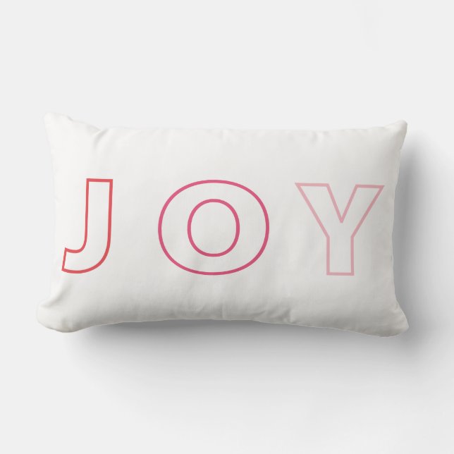 Modern Joy Färg Block Red Rosa Jul Helgdag Lumbarkudde (Framsida)