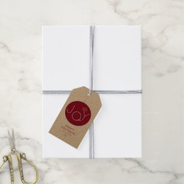 Modern Joy Glad helg Kraft Gift Märkre Presentetikett
