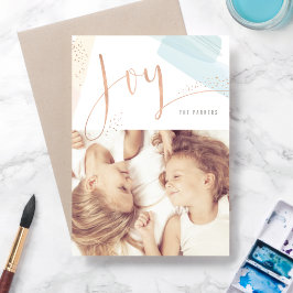 Modern Joy Helgdag Photo Card Julkort