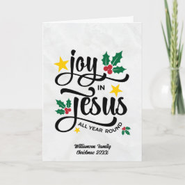 Modern Joy in Jesus Christian Christmas Helgkort