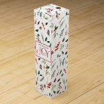 Modern Joy Red Festive Berry Botaniska jul Presentask För Vinflaska<br><div class="desc">Välkomna i årstidens festliga cheer med den moderna bergsboxen "Modern Joy Red Festive Berry" vin. Med sin ljusa och roliga röda typografi och charmerande detaljer som visar ett vintern under full av ömtåliga botaniska ämnen, kommer denna underbara låda säkert att föra med sig glädje till vilken firande som helst. Och...</div>