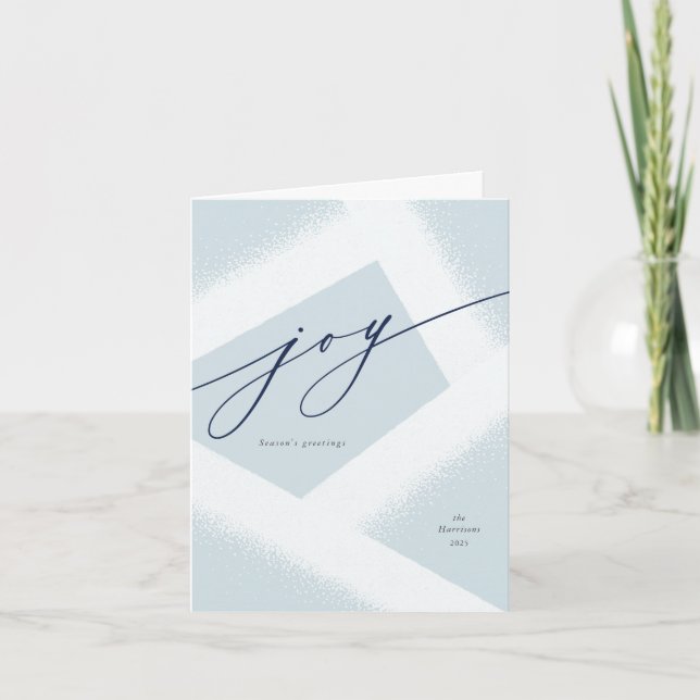 Modern Joy Snowy non-Photo-Helgdag-kort Helgkort (Framsida)