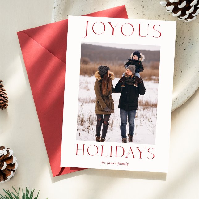 Modern Joyy Helgdagars-familjens fotojulkort Julkort (Skapare uppladdad)