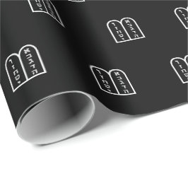 Modern judisk Torah svartvit mönster elegant Presentpapper