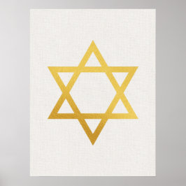 Modern Judisk Vägkonst i Guld - Del 2 av 3 Poster